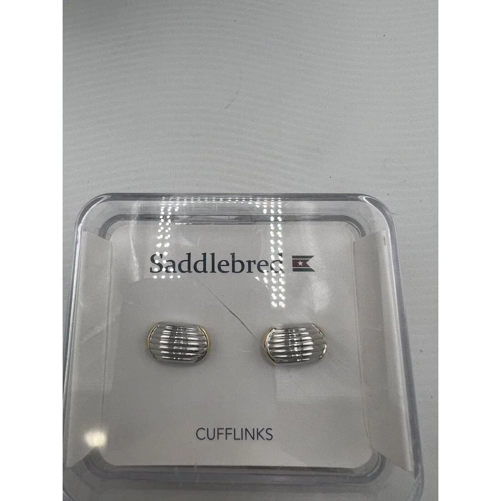 Saddlebred Men's Rounded Ridge‎ Cuff Links